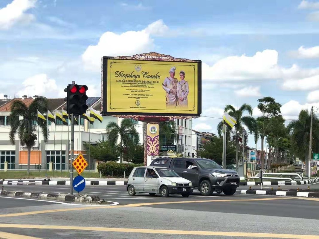 P2 Wnętrze pełnokolorowe LED Billboard Die-Cast Aluminium Billboard Plain Steel Cabinet 128 X 64 Matrix