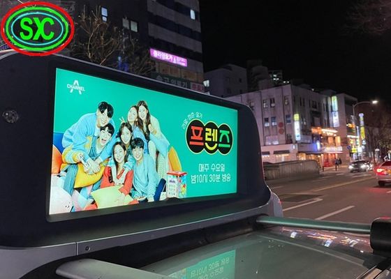 Wydział pełnobarwny podwójny taksówka P5 Reklama LED wyświetlacz dach samochodu znak wodoodporny