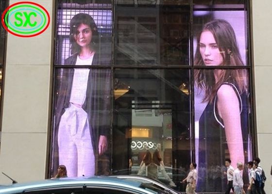 Wodaodporny przezroczysty wyświetlacz LED z materiałem aluminiowego szafki i wodoodporny IP43