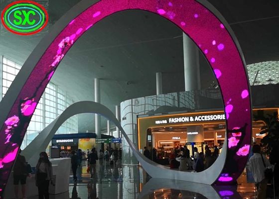 Dobra cena IP65 Wodoodporna Curved Curtain Led Display Rgb Do dekoracji ścian zewnętrznych w Internecie