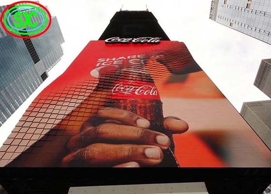 P10 Wysokiej jasności zewnętrzny wyświetlacz LED 10mm Pixel Pitch IP65 wodoodporny 5000cd/M2
