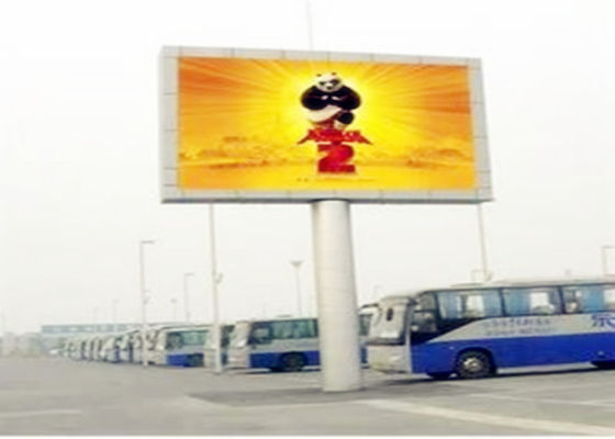 Dobra cena Reklamy zewnętrzne LED Billboard Street P10 W pełni kolorowe panele wyświetleniowe LED z kolumnami w Internecie