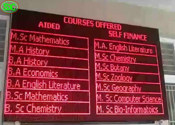 P10 Wodoodporna jednym kolorze czerwonym Reklama Wyświetlacz Led, Led Ekran TV