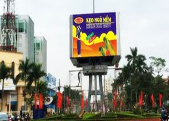 P10 Pełnokolorowy zewnętrzny billboard LED 10mm Pixel Wodoodporny IP65