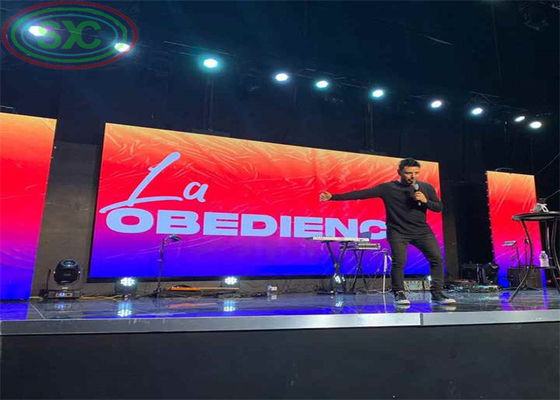 P3.91 Odlewanie na maty Aluminium Wynajem LED Display Lekkie odległość widzenia 3-50m