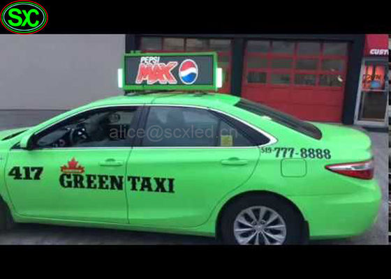 HD Video IP65 wodoodporny dach samochodu wyświetlacz led znak, led znak dwustronny