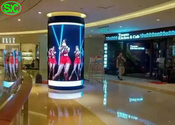 Dobra cena P4 Reklama wewnętrzna Fixed Cylindrical LED Display Screen 5-letnia gwarancja w Internecie