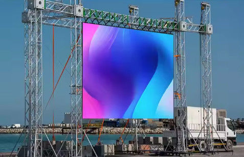 Dobra cena Żelazo i stal HD Ekran LED reklamowy z wodoodporną obudową i wysoką gęstością pikseli 62500 / m2 w Internecie