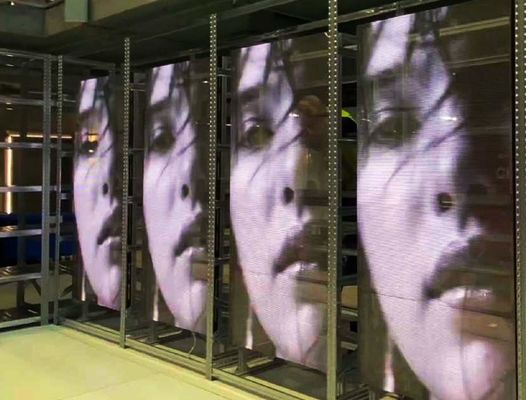 AC100-240V 60Hz Wpis Przejrzysty Ekran LED do wyświetlania reklamy wnętrza Funkcja wyświetlania wideo 3-5 lat Gwarancja