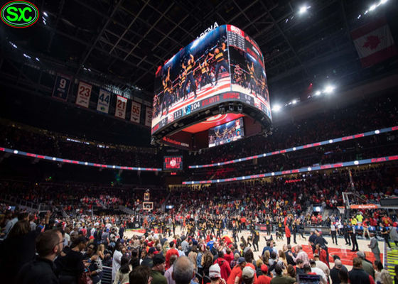 Kwadratowe tablice reklamowe na obwodzie LED, wyświetlacz ledowy P5 Stadium na żywo