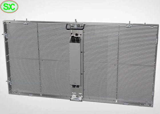 Przejrzysty wyświetlacz plakatu zasłony LED Cylinder 62500 punktów/m2 SMD2121