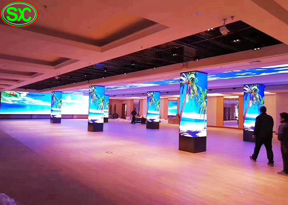 Dobra cena Kryty centrum handlowe P3.9 LED słupek reklamowy RGB kryty słup 360 stopni w Internecie