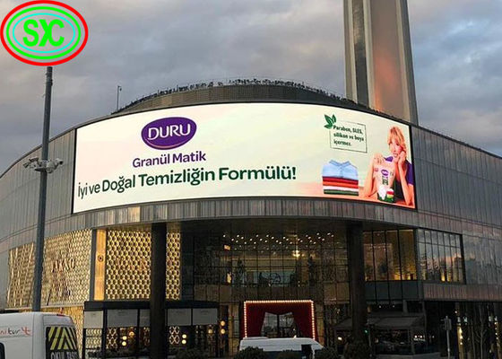 Zgięty zewnętrzny wyświetlacz reklamowy LED, P6 Panel LED, pełny kolor 20W wewnętrzny pełnokolorowy wyświetlacz LED