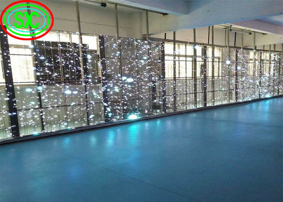 Dobra cena Panel reklamowy Epistar Chip Przejrzystość Led Curtain Screen Przejrzystość ekranu led transparentne szkło LED wyświetlacz w Internecie