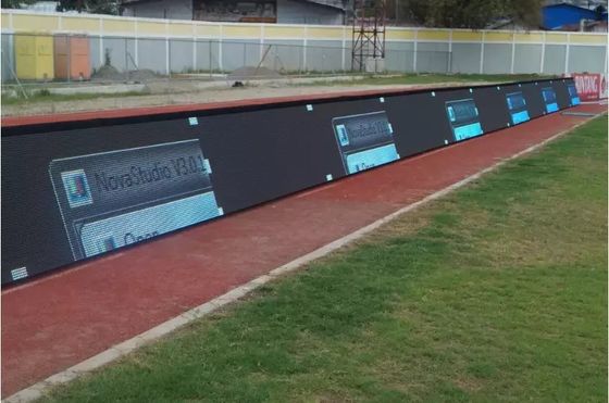 Dobra cena Wysokiej jakości zewnętrzny wodoodporny duży stadion piłkarski P6 P8 P10 Baner reklamowy Perimeter Scoreboard LED Scree w Internecie