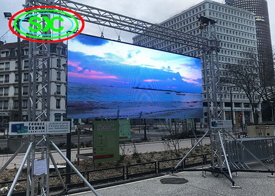 Dobra cena Pełnokolorowa zewnętrzna szafka P3.91 500x500mm wypożyczalnia wyświetlacza LED w Internecie