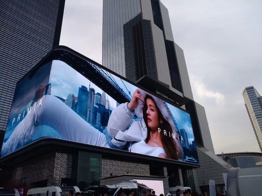 Wodoszczelny P10 Reklamy zewnętrzne w pełnym kolorze Led Video Display 5000cd / m2 Jasność