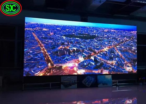 Etap wyświetlacza HD P3.91 P4.81 Ekrany ścienne wideo Tło Płaskie okno LED Szafki 500 * 500 mm