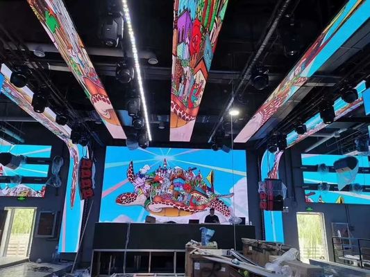 Wewnętrzny kolorowy wyświetlacz HD P4.81 z wyświetlaczem LED do wypożyczenia 500x1000 mm na zajęcia