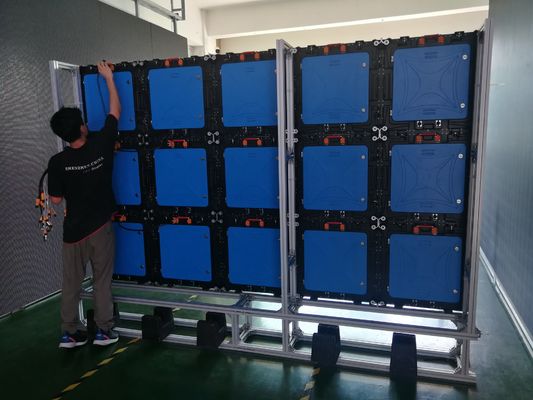 Dobra cena Wewnętrzny ekran wypożyczenia P5 640x640mm wyświetlacz cyfrowy ekran aluminiowy led tablica znakowa wideo ściana ekranu LED; w Internecie