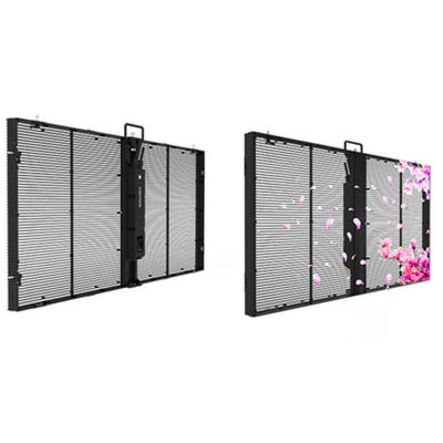 Wnętrze P3.9-7.8 pełnobarwny przezroczysty ekran LED Smd Skrzywiony ekran LED Video Ściana Szkło Led Screen For Showcase