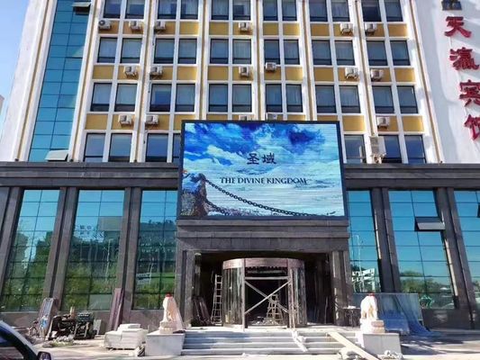 Jakość Wyświetlacz LED P10 o wysokiej jasności, pełny kolor, do użytku zewnętrznego, z częstotliwością odświeżania 3840 Hz i szafką 960x960 mm fabryka