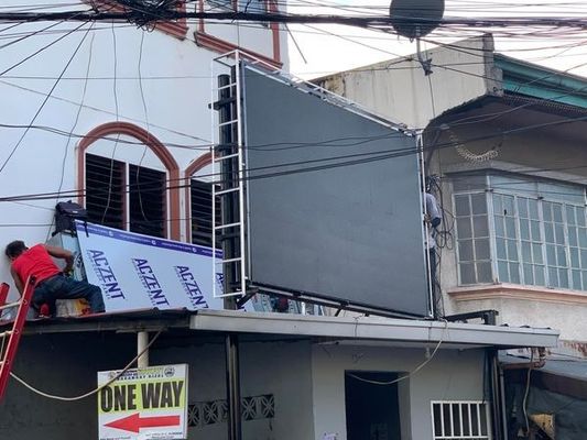 P10 zewnętrzny ekran led SMD 3535 960x960mm 2S wyświetlacz LED rgb IP65 Wodoodporna instalacja stała Pantalla led