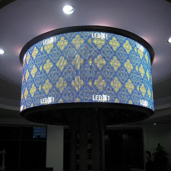 Indoor 360° LED Display Screen showing full color display